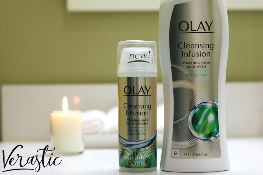 Olay Cleansing Infusion Hydrating Glow Body Wash & Facial Cleanser with Deep Sea Kelp